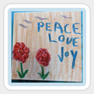 Peace and love Sticker